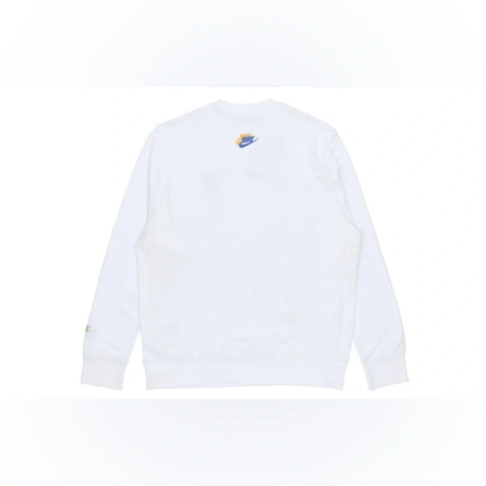 NWT Nike Contrasting Colors Logo Casual Sports Round Neck Embroidered Pullover - Picture 2 of 4